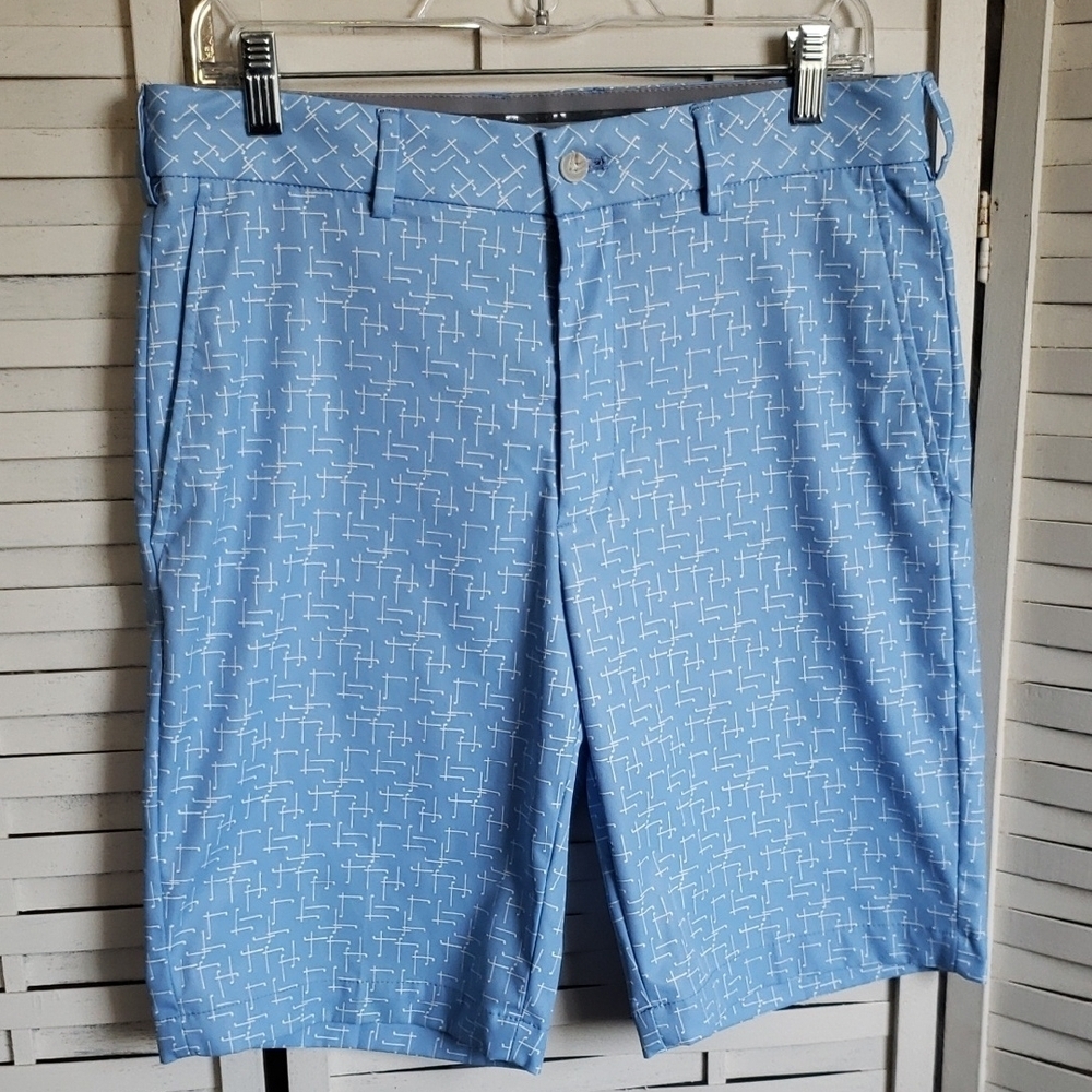 Walter Hagen Blue Patterned Men's Casual Golf Mens  Shorts Size 32